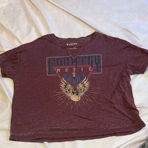 Ariat Women’s Relaxed Fit Tee in Heather Burgundy